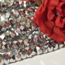 SILVER  Fire Polish 6x3mm Faceted Rondelles q.25