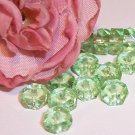 LIGHT GREEN Fire Polish 6x3mm Faceted Rondelles q.25