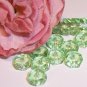 LIGHT GREEN Fire Polish 6x3mm Faceted Rondelles q.25