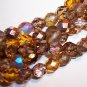 WHEATBERRY MIX Czech Fire Polish  8mm Beads 50