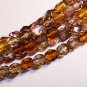 WHEATBERRY MIX Czech Fire Polish  6mm Beads 50