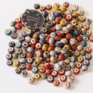 11 colours Ceramic beads can be used for diy accessories, headwear,crafts.50 ina pack for sale