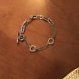 Simple and stylish Asymmetry and S925 silver bracelet. A pair for sale.