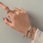 Simple and stylish Asymmetry and S925 silver bracelet. A pair for sale.
