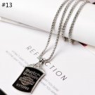 Men's alloy hip hop style long necklaces.2 pieces in a pack for sale.