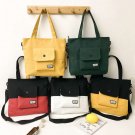 Women girl's canvas Travel, shopping, purse handbag shoulder bag [ yellow and black colour]