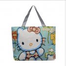 Simple and elegant and Good sized ,canvas handbag shoulder bags[Green Cat picture at the bag]