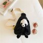 Girl's small canvas shoulders bag for girl's shopping travel and school.[Black bag]