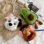 Girl's small Cartoons shoulder bag for girl's shopping travel and school [Brown bag]