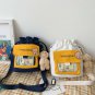 Girl's small canvas shoulder, bag for girls shopping travel and school.[Free doll]