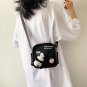 Kids small canvas shoulder bag for Kids shopping travel and school [Black bag with Free doll]