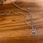 Retro and Simple a pair silver necklaces and silver Bracelet for sale.