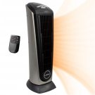 Lasko 1500W Ceramic Tower Space Heater with Remote, 751320, Black/Silver - New