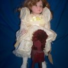 LYNETTE 14" MUSICAL DYNASTY DOLL WITH WOODEN HORSE