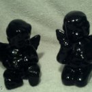 Solid Black Ceramic Angels