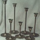 7pc Brass Candle Stick Holders