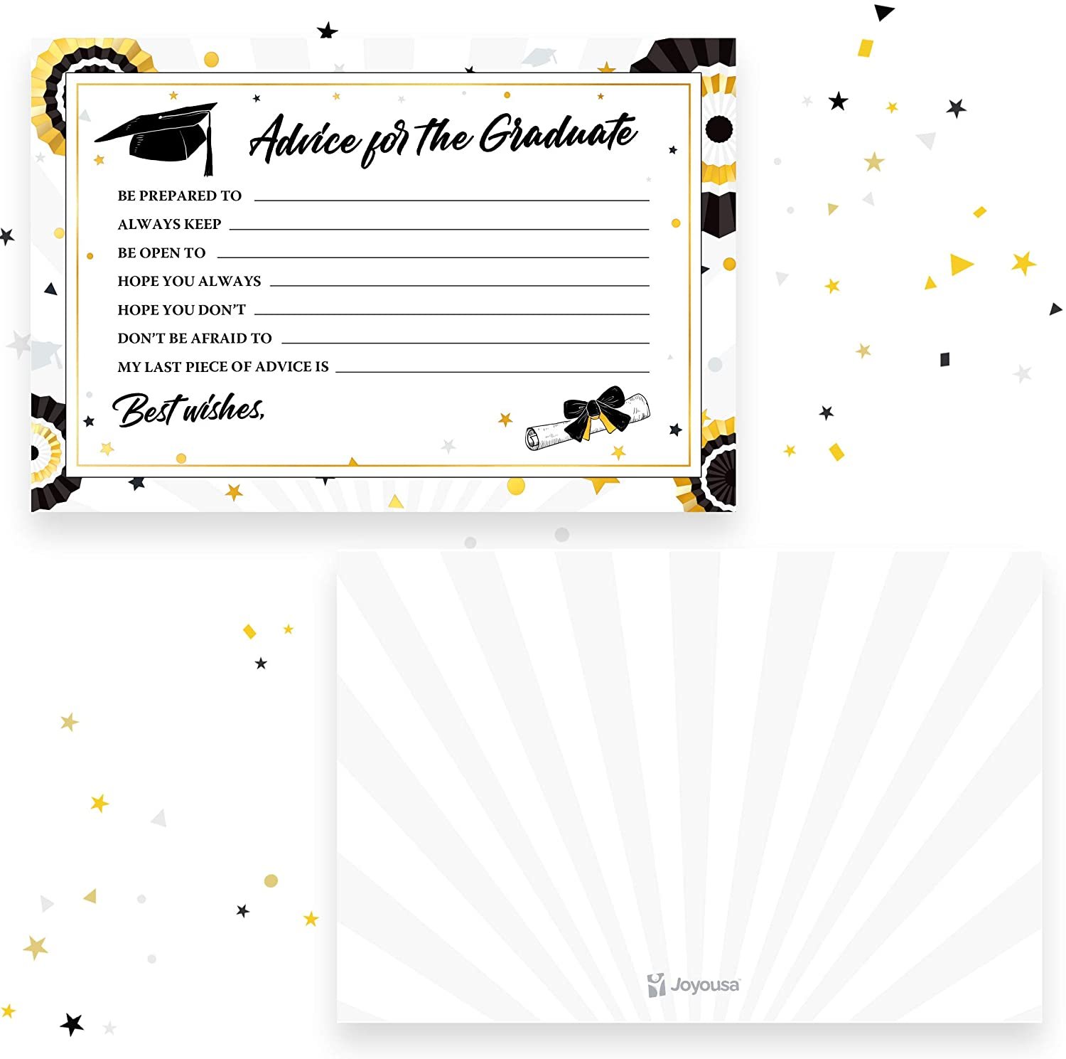 50 Pack Graduation Advice Cards 2022 Bulk Graduation Party Supplies