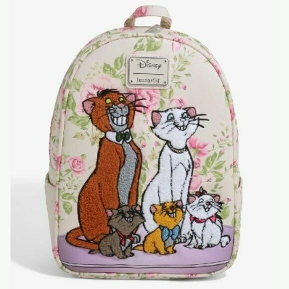 Loungefly Disney The Aristocats Floral Chenille Mini Backpack