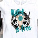 Ready to Press Sublimation Transfer - Cow Skull Wild & Free