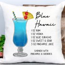 Ready to Press Sublimation Transfer - Cocktail Drink Recipe - Blue Hawaii