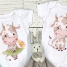 Ready to Press Sublimation Transfer - Baby Cow ( Boy or Girl Version Available)