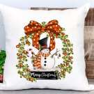 Ready to Press Sublimation Transfer - Wreath With Snowman