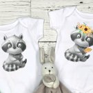 Ready to Press Sublimation Transfer - Baby Raccoon ( Boy or Girl Version)