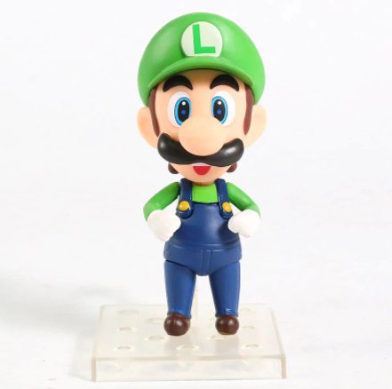 Super Brother Luigi 393 Action Figure Collectible Model Toy Q Face Doll