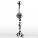 STAR/ DICE DANGLE/SILVER