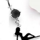ENAMEL MUD BLACK NAVEL RING