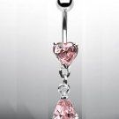 PINK HEART TEAR DROP