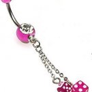 PURPLE DICE DANGLE NAVEL