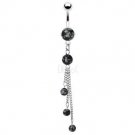 SNOWFLAKE OBSIDIAN GEM DANGLE DANGLE