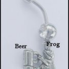 FROG w/BEER STEIN NAVEL RING