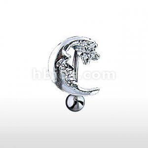 CRESCENT TOP DROP NAVEL RING