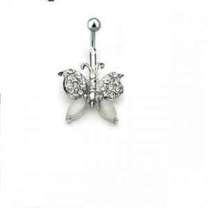 BUTTERFLY w/CLEAR CZ GEMS