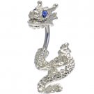 DRAGON NAVEL/EAR RING BLUE EYES