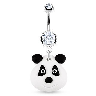 Hardened Clay Panda Bear Dangle