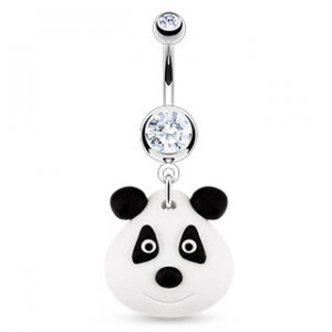 Hardened Clay Panda Bear Dangle