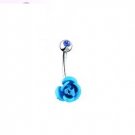 AQUA ROSE NAVEL RING