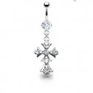 Paved Vintage Cross Dangle