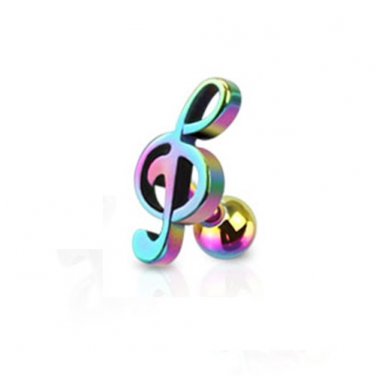 Music Note Tragus/Cartilage Piercing Stud