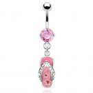 Flipflop with Gem & Stars Navel Ring