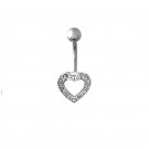 PAVED HEART w/ CLEAR GEMS
