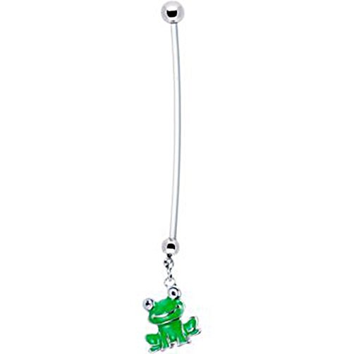 Green Frog Pregnancy Belly Ring