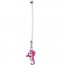 Pink Sea Horse Pregnancy Belly Ring