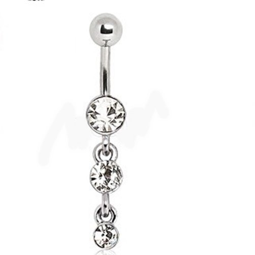 Three Tier Drop Navel Ring