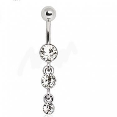 Three Tier Drop Navel Ring