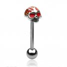 Flaming Skull Head Barbell