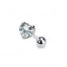 Heart CZ Tragus/Cartilage Piercing Studs